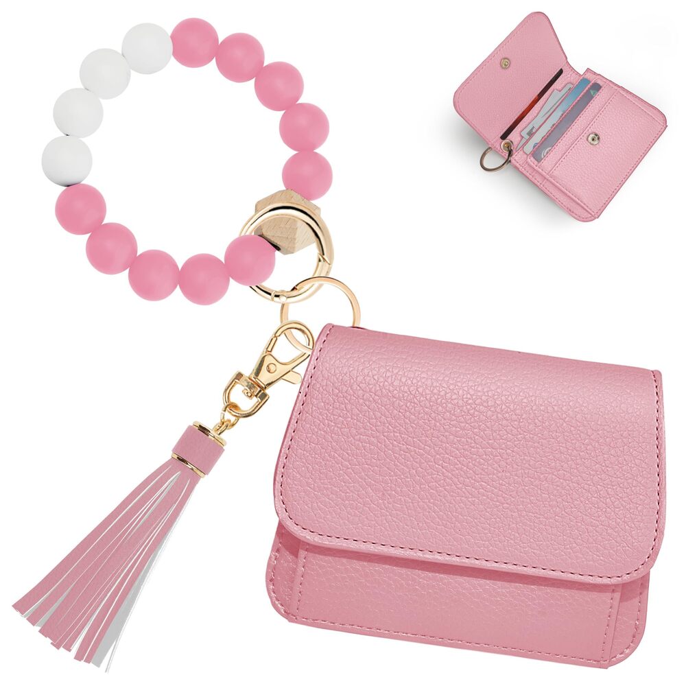 8273 Keychain Wallet RFID Wristlet Wallets ,Small Wallets Key Chain Wallet